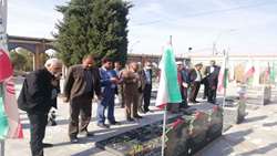 ادای احترام  سرپرست سازمان جهاد کشاورزی و هیئت همراه به مقام شامخ شهدای گمنام خانوک